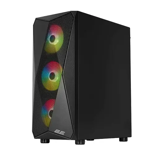 Корпус 2E Gaming Aruba (G3313B) Black без БЖ Mid Tower для ATX / Micro ATX / Mini ITX 1xUSB 3.0 / 2xUSB 2.0 макс. CPU - 165 мм / VGA - 330 мм 5x120 ARGB бічна панель із загартованого скла (2E-G3313B) - фото 6