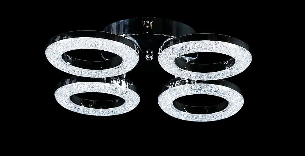 Люстра стельова LED Splendid Ray L2723/4, 4 лампи, діаметр 48 см, хром, сучасний стиль з пультом регулювання світла - фото 2