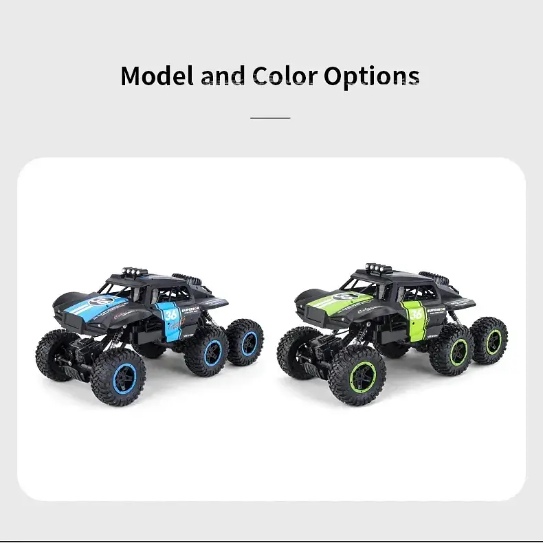 Машинка на радіокеруванні Позашляховик JJRC Q101 1:12 Off-Road Vehicle 6WD [Black/Blue] [64873] - фото 5