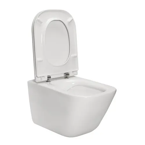 Унитаз подвесной Roca Gap Clean Rim с сидением Soft Close Slim A34H470000, Белый - фото 2