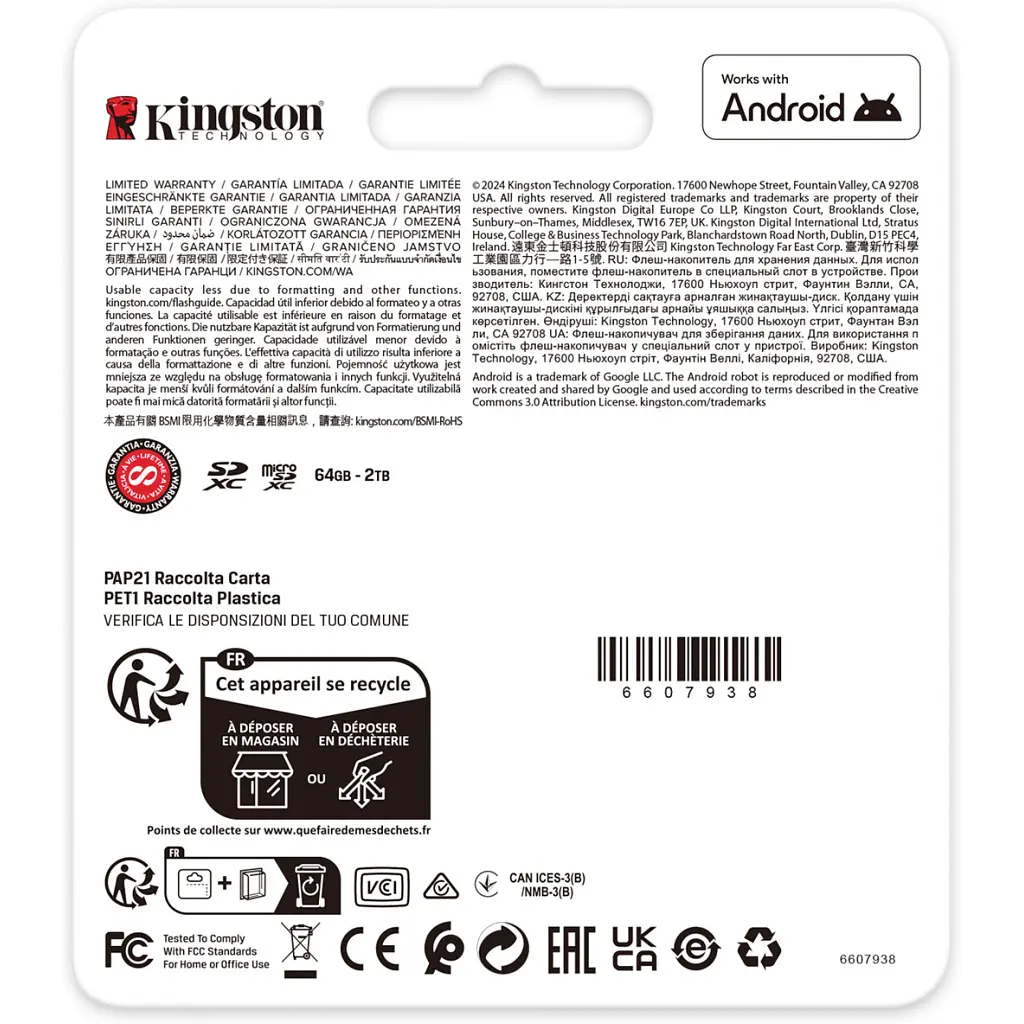 Карта пам'яті Kingston 64GB microSDXC сlass 10 UHS-I U3 V30 A2 Canvas Go Plus G4 (SDCG4/64GBSP) - фото 4