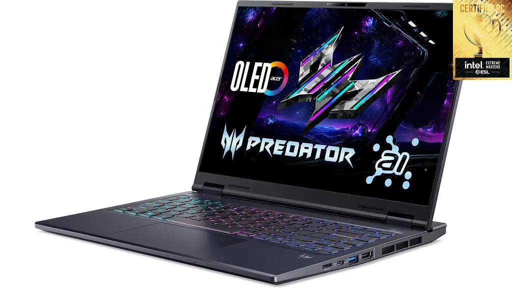 Acer Ноутбук Predator Helios Neo 14 PHN14-71 14.5" WQXGA IPS, Intel U9-285H, 32GB, F1TB, NVD5070-8, Lin, чорний - фото 3