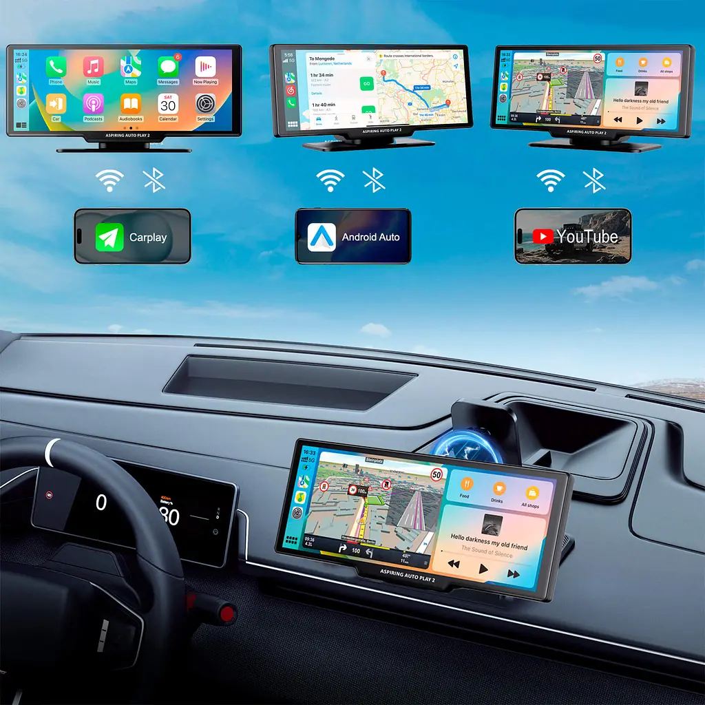 Портативний монітор Aspiring Auto Play 2, Magnet, CarPlay, Android auto - фото 10