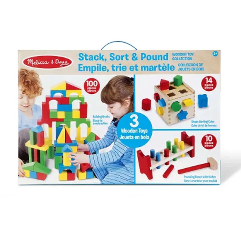 Розвиваюча іграшка Melissa&Doug МЕГА-набір Кубики/Сортер/Стучалка (MD93685) - фото 6