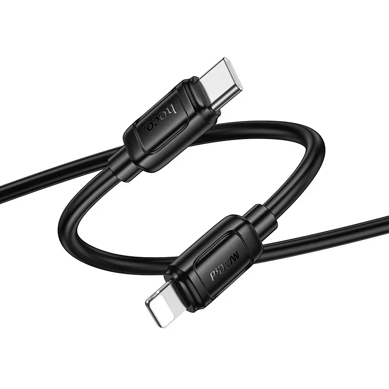 Дата кабель Hoco X115 Surpass Type-C to Lightning 27W (1m) Black - фото 3