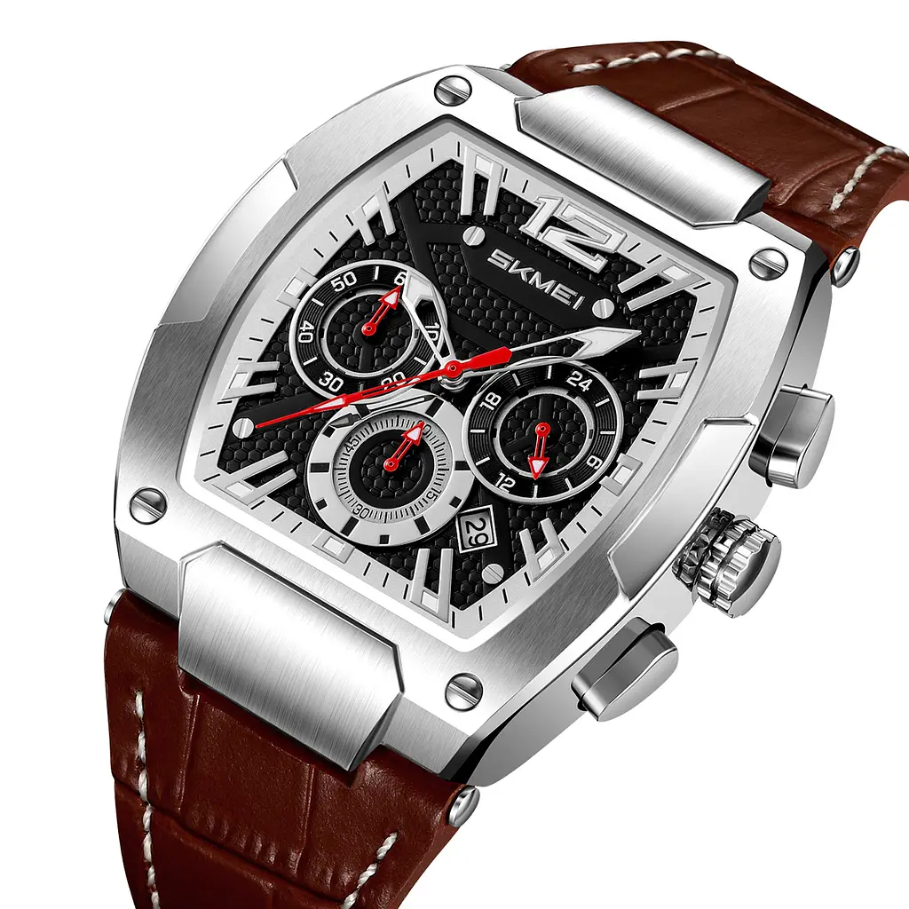 Годинник наручний чоловічий 9357SIBN Silver-Brown Skmei acs0030880 - фото 2