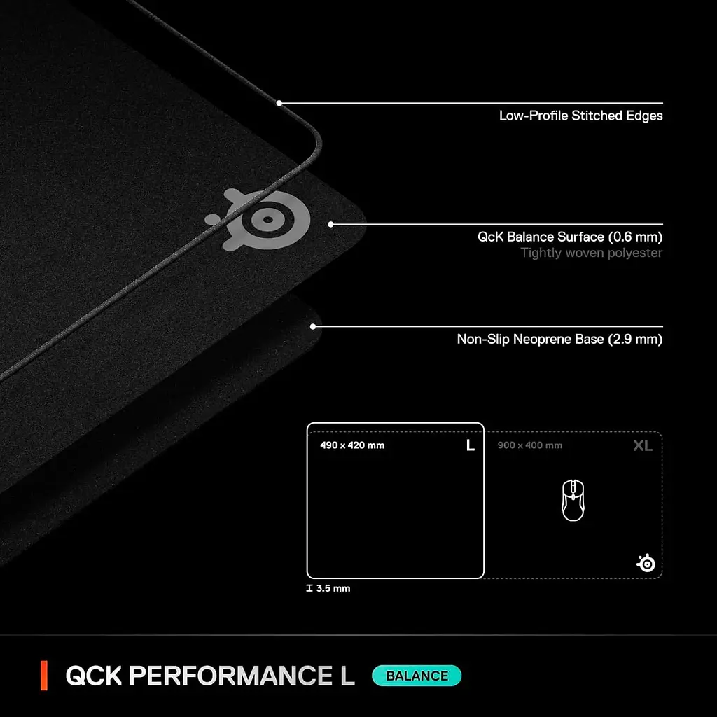 Игровая поверхность SteelSeries QcK Performance L - Balance (63432) - фото 12