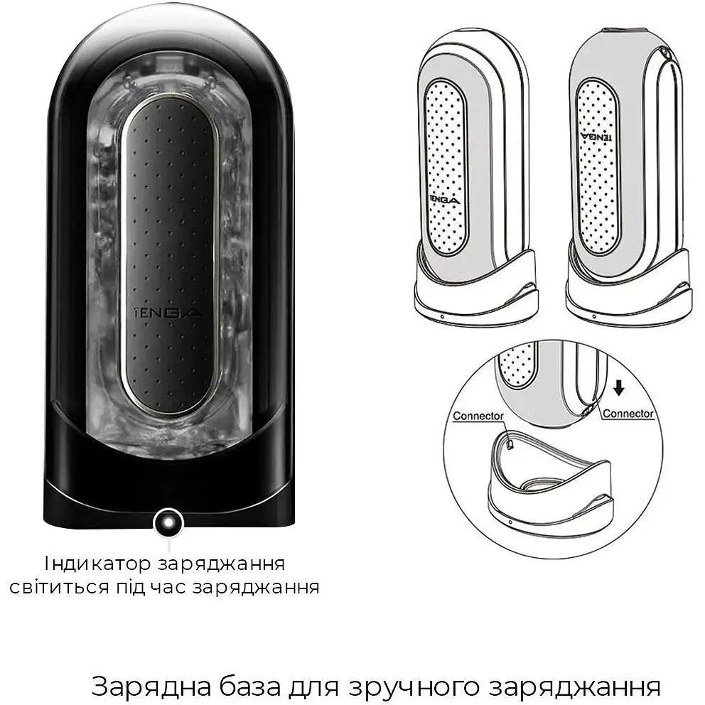 Вибромастурбатор Tenga Flip Zero Electronic Vibration Black - фото 7