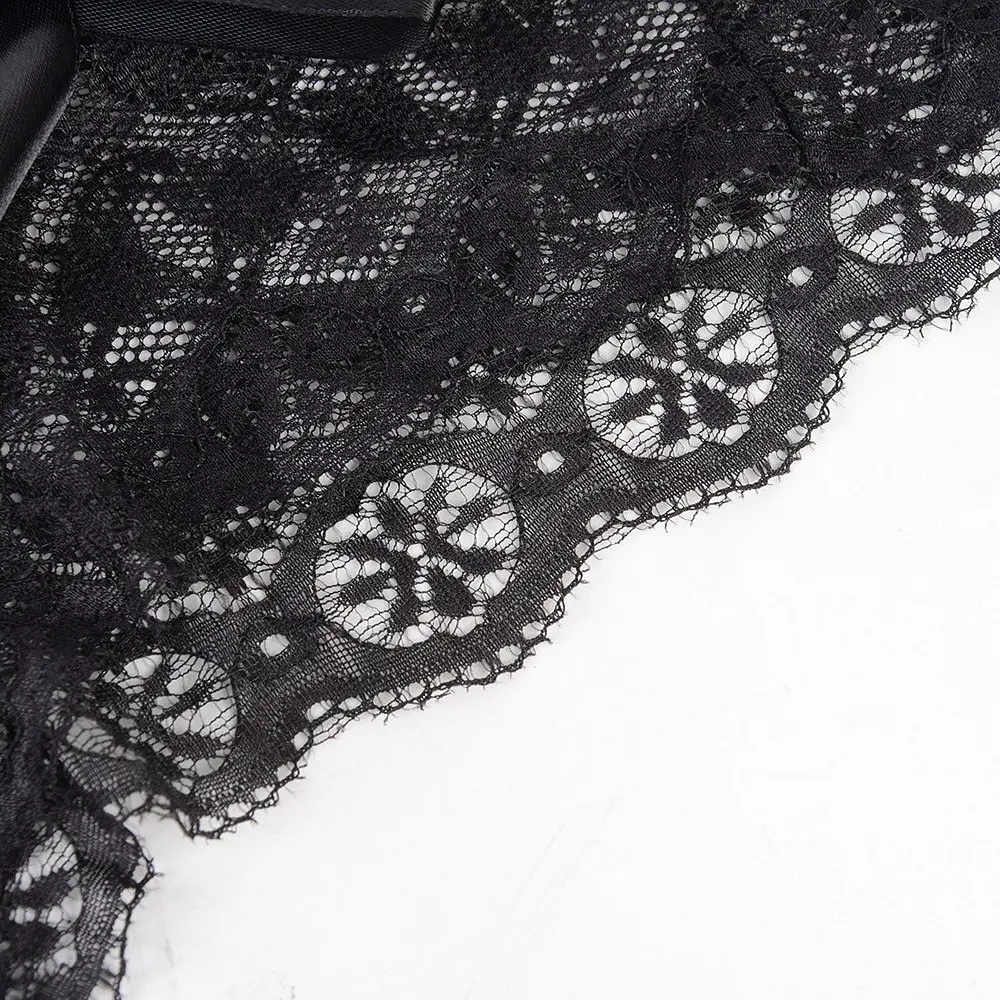 Трусики з мереживом Бант 10119 S чорні - фото 4