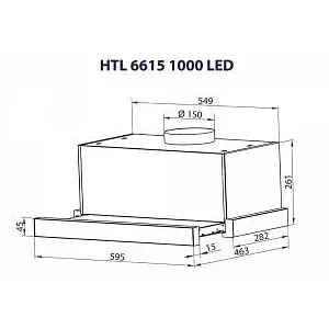 Вытяжка телескопическая Minola HTL 6615 I 1000 LED - фото 7