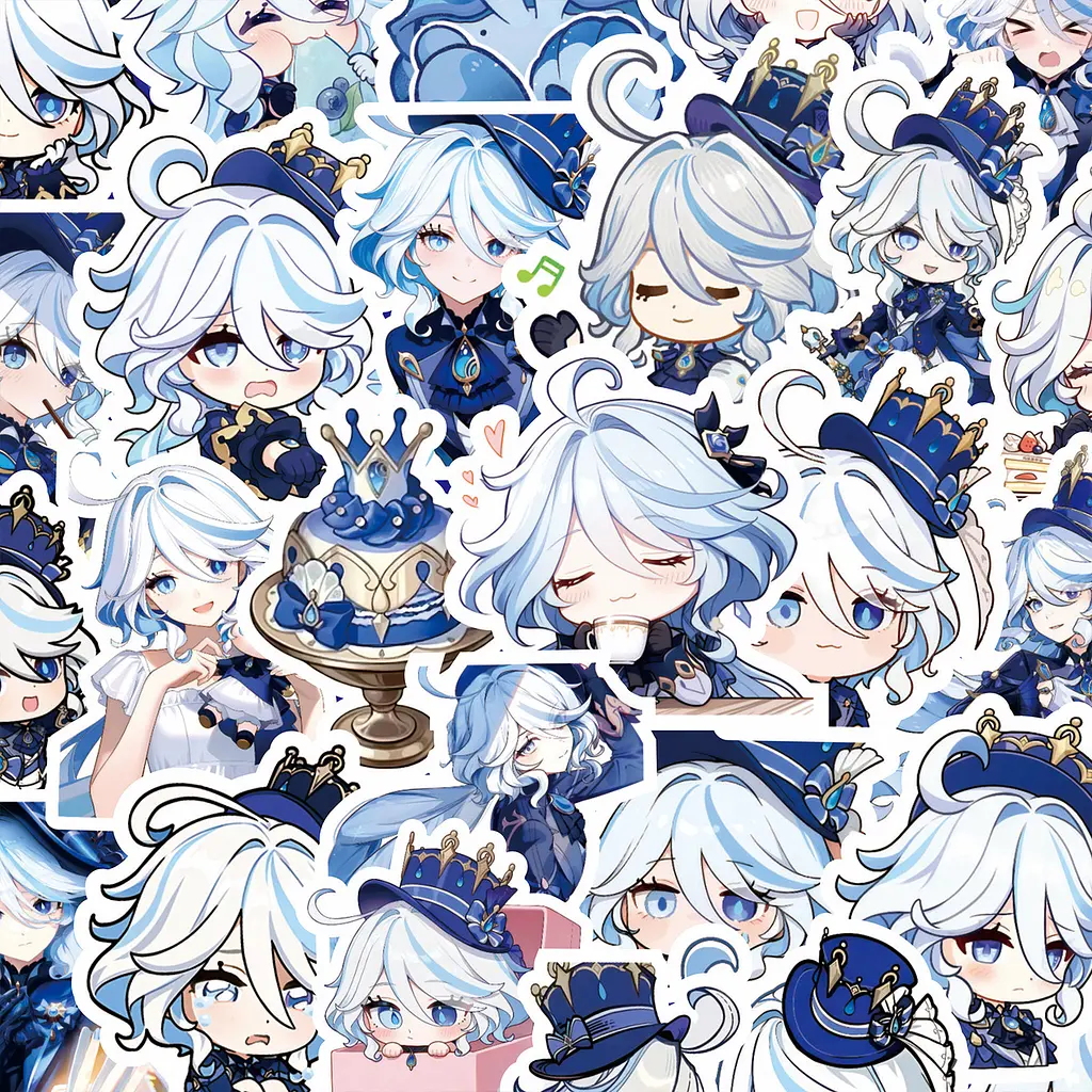 Стікерпак Набір наклейок GeekLand Геншин Імпакт Genshin Impact Фуріна Furina 100 штук SP WD FU 02 - фото 4