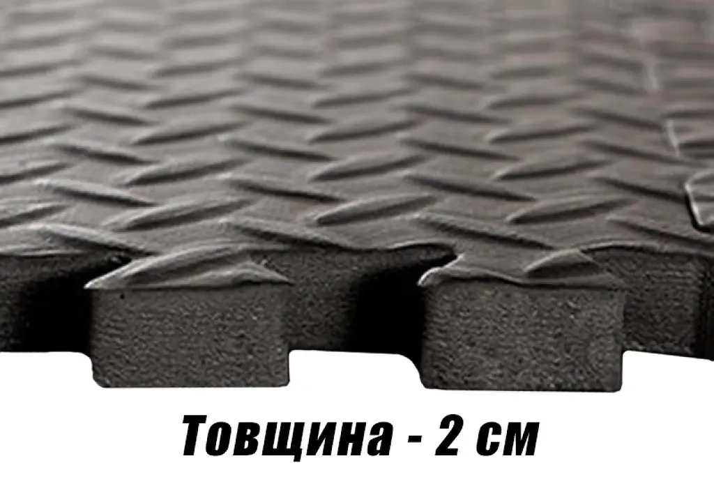 Мат-пазл EasyFit SwallowTail-2 EVA 120х120х2 см татамі ластівчин хвіст Чорний (EF-1960-BK) - фото 4