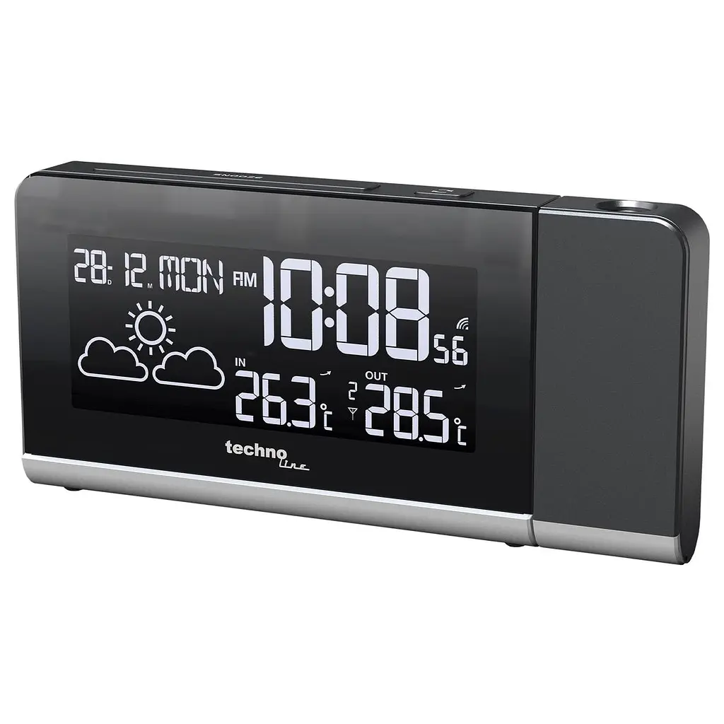 Часы проекционные настольные Technoline WT539 Black (WT539) Часы, Будильник, Календарь, Термометр, Прогноз погоды - фото 7