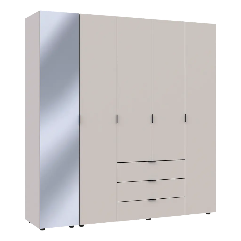 Шафа для одягу Doros Гелар Кашемір 4ДСП/Дзеркало 194х49.5х203.4 (80737659) - фото 6