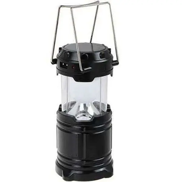 Туристичний ліхтар-лампа CAMPING MH-5800T 6+1 LED на сонячній батареї, чорний - фото 3