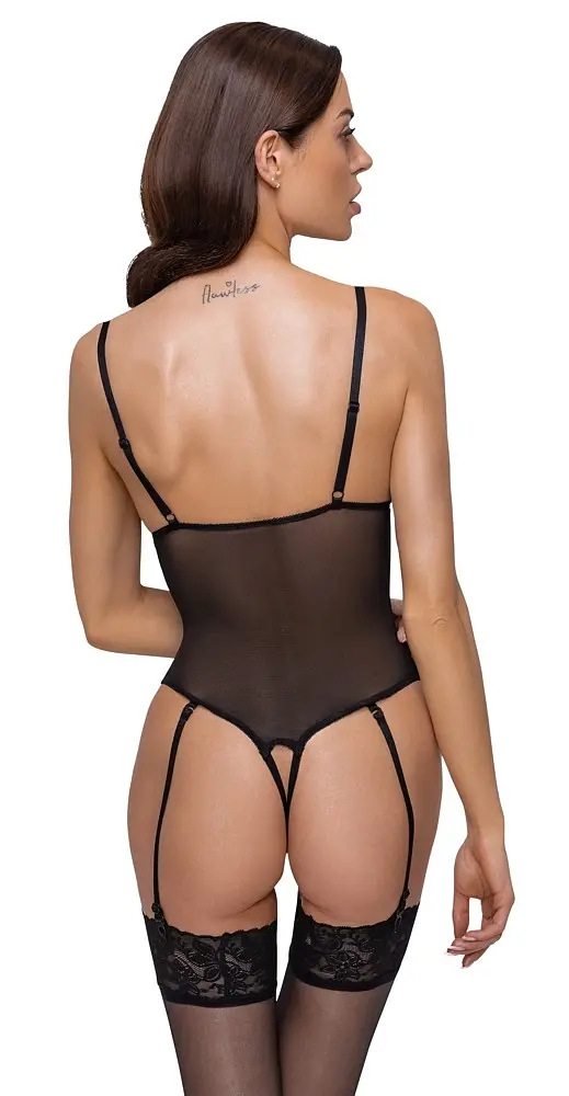 Еротичний боді Cottelli Collection Crotchless XL чорний - фото 5