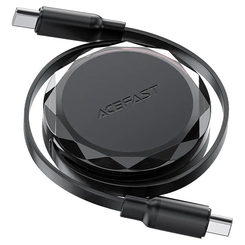 Кабель ACEFAST C13-03 USB-C to USB-C dual retraction charging data cable чорний - фото 2
