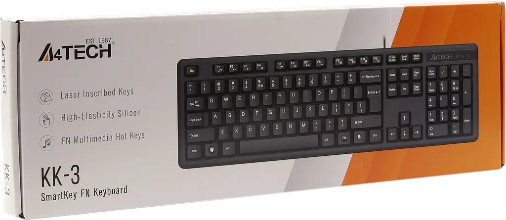 Клавіатура A4Tech KK-3 USB black - фото 4