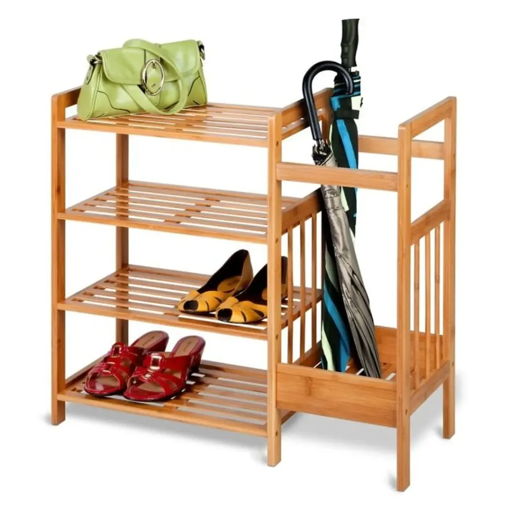 Бамбукова полиця для взуття Chomik Avenue з підставкою для парасольок - фото 9
