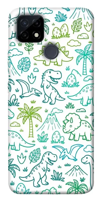 TPU чохол Demsky Dino pattern для Realme C12