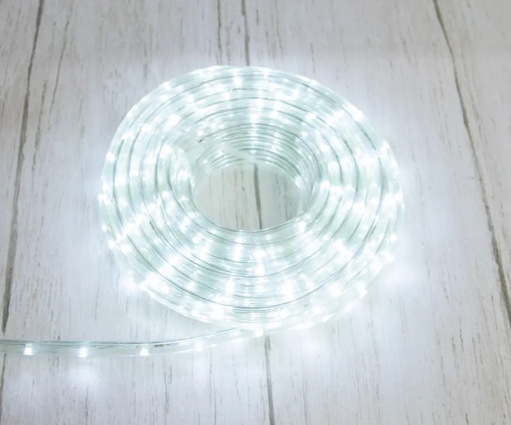 Светодиодная гибкая led лента 8 м. белая уличная лед гирлянда диодная с блоком питания 220 В (ST) - фото 3