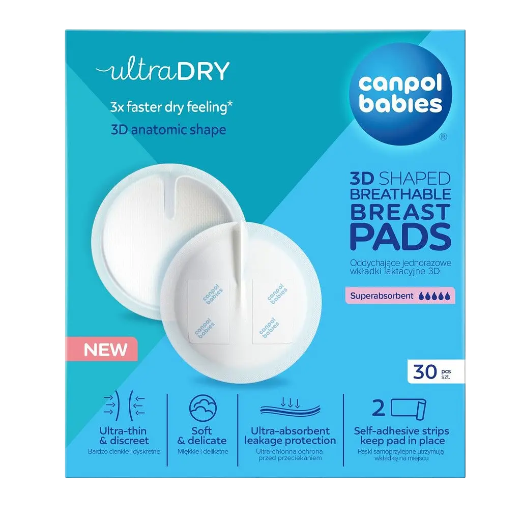 Набор: одноразовые лактационные вкладыши Canpol babies 30 шт. + прокладки послеродовые Canpol Babies быстро впитывающие 10 шт.  - фото 2