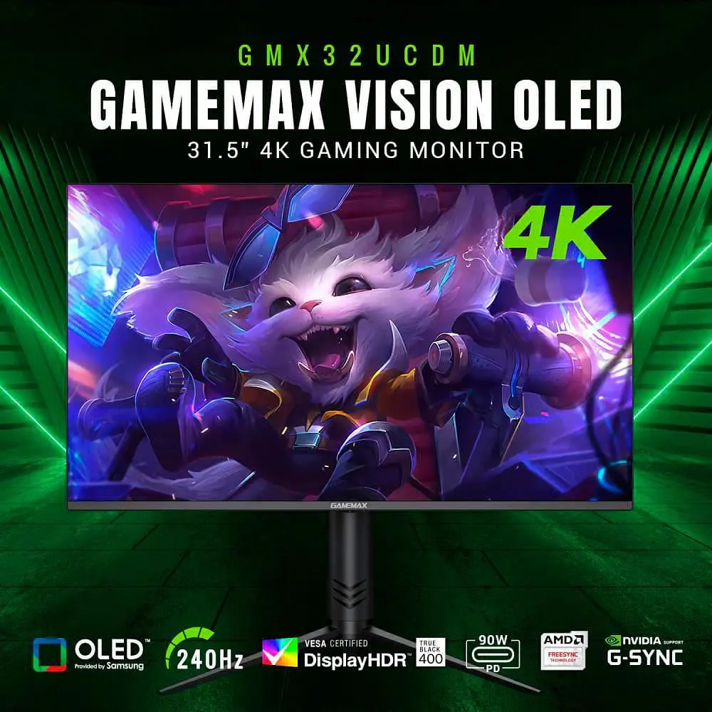 Монітор 31.5" GameMax GMX32UCDM Vision QD-OLED UHD OLED 240Hz (GMX32UCDM) - фото 7