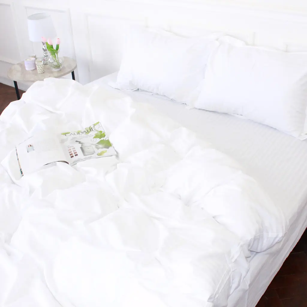 Постільна білизна MirSon Satin Stripe 30-0001 White 160х220 Сімейний (2200005245712) - фото 4