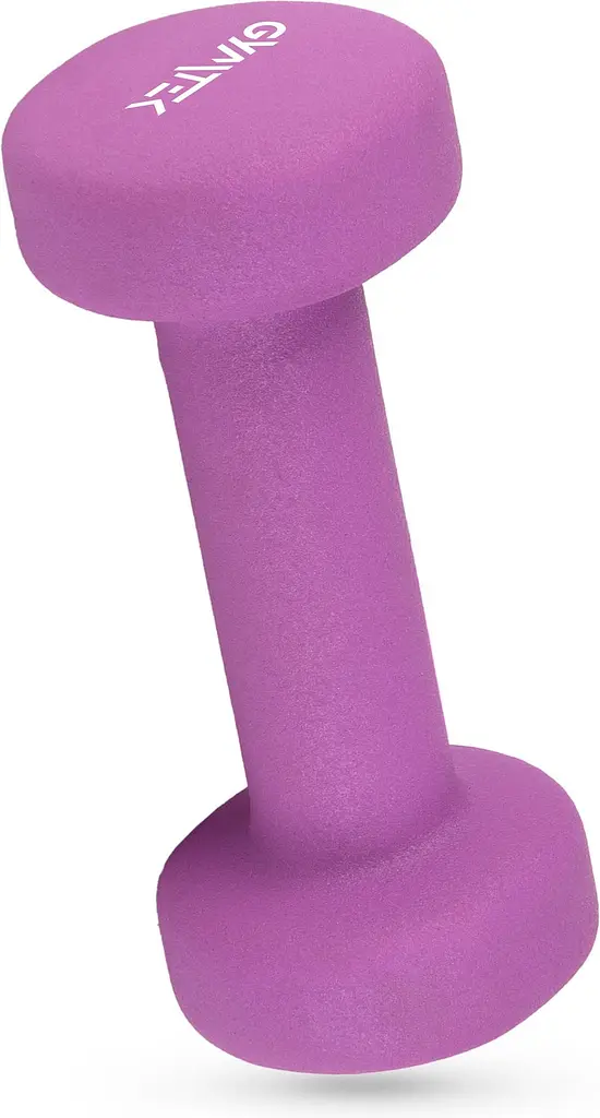 Гантелі для фітнесу неопренові Gymtek Queenfit 2х1кг фіолетовий - фото 2