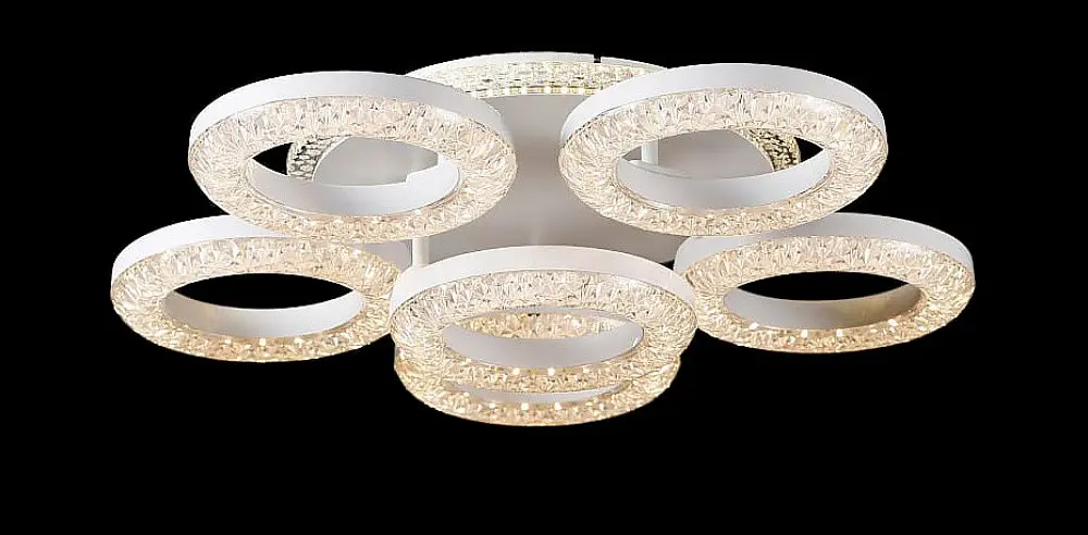 Люстра стельова LED Splendid Ray LT8003/5+1, 144W, білий, сучасний стиль з пультом - фото 3