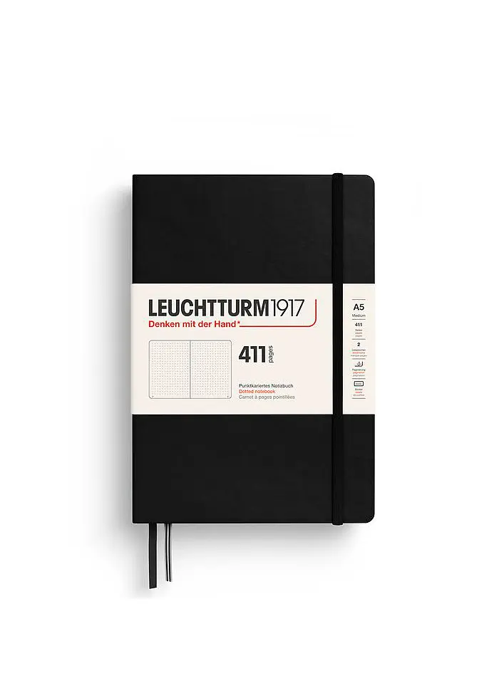 Блокнот Leuchtturm1917 Середній Чорний Крапка (372931) - фото 6
