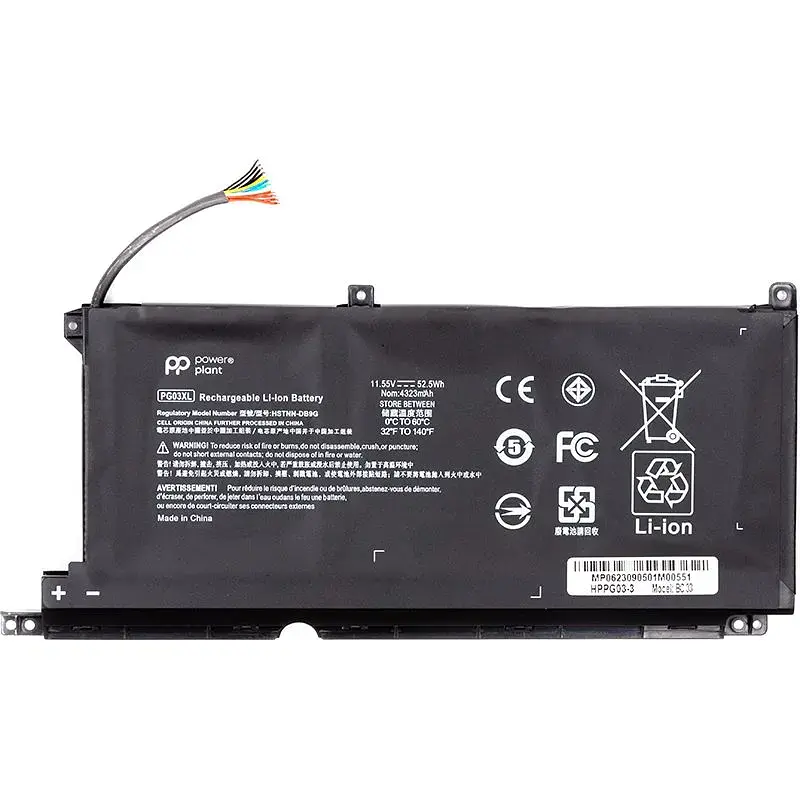 Акумулятор PowerPlant для ноутбуків HP Pavilion Gaming 15-DK Series (PG03XL) 11.4V 4150mAh (NB462117) - фото 2