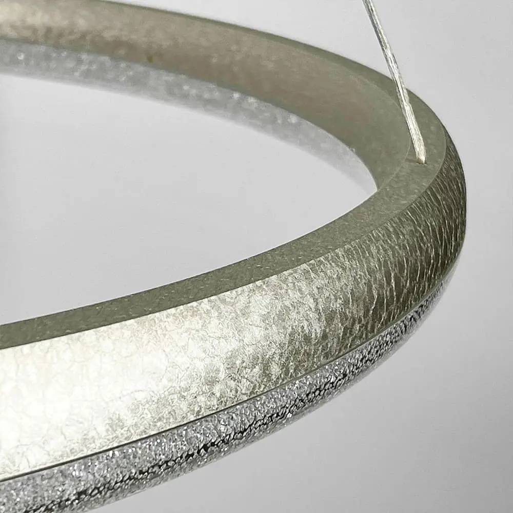 LED люстра подвесная в двойном кольцевом корпусе Ø 65+83 см Line F | Ст. MJ342-800+600 Ice Flower Silver - фото 6