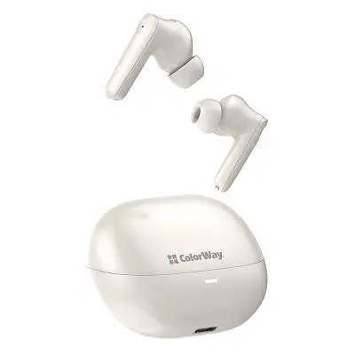 Навушники ColorWay Slim TWS-1 Earbuds Long Life Beige (CW-TWS1BE) - фото 9