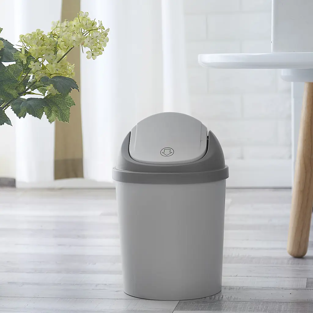 Відро для сміття MBM My Home з кришкою 5 л сіре (BIN-10 5L GRAY) - фото 7