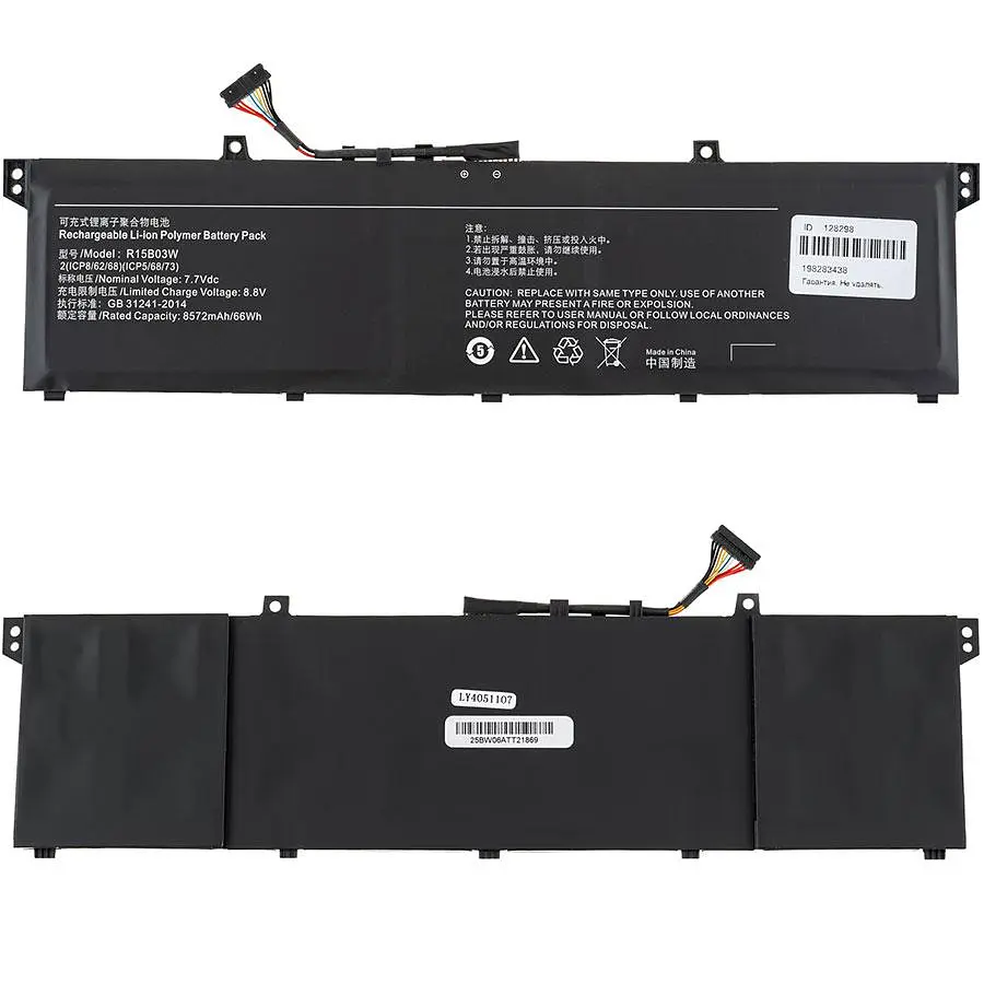 Батарея для ноутбука Xiaomi R15B03W (Mi Notebook Pro 15) 7.7V 8572mAh 66Wh Чорний - фото 2