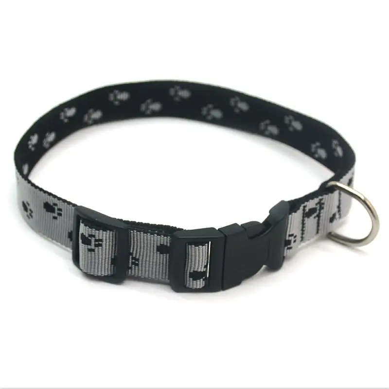 Нашийник для собак Zoo-hunt Лапки 2,5 см 36-45 см капрон Сіро-блакитний - фото 5