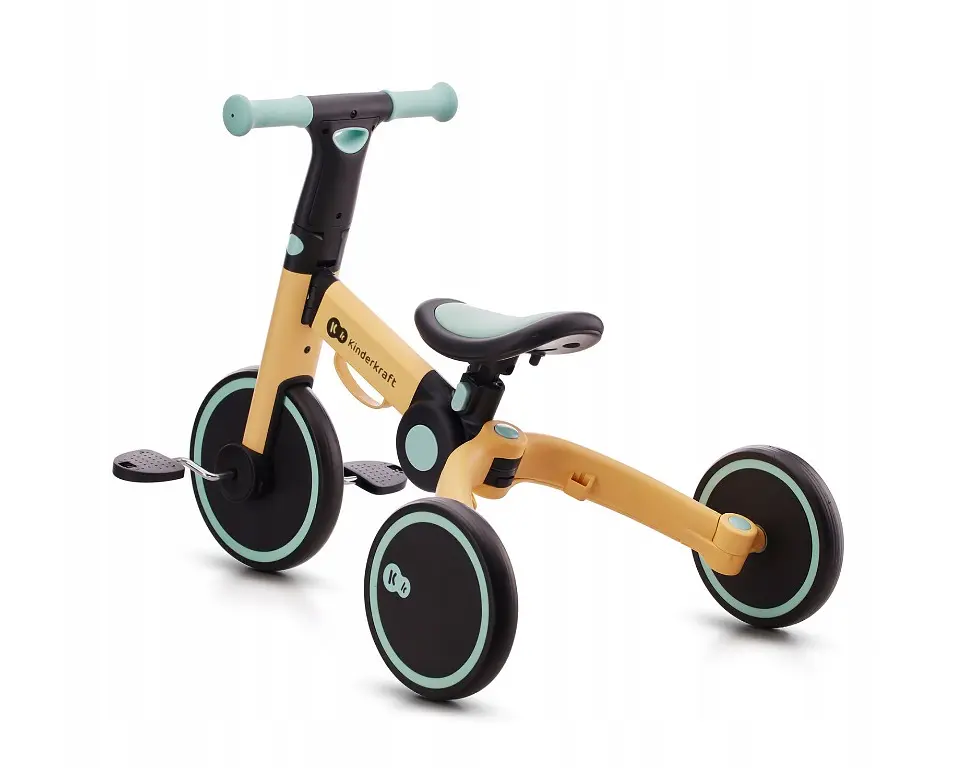 Триколісний велосипед біговел 3 в 1 KiderKraft 4Trike Flower Blue - фото 4
