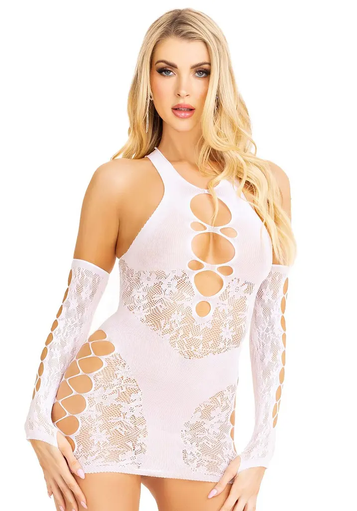 Міні-сукня з рукавичками Leg Avenue Mini Dress and Matching Gloves