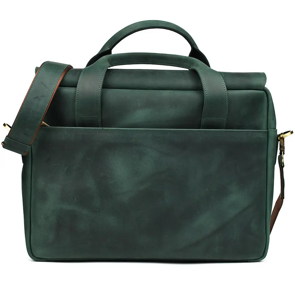 Кожаный мужской портфель TARWA 29х39х7 см sum0026046 - фото 4