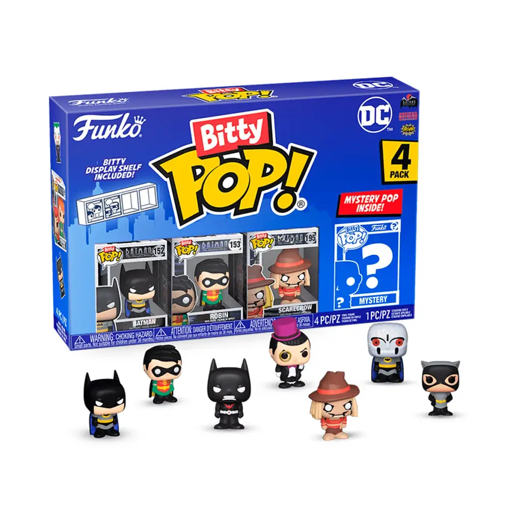 Набір ігрових фігурок Funko Bitty Pop! вініл 2,5 см серія DC 4 фігурки асорт.