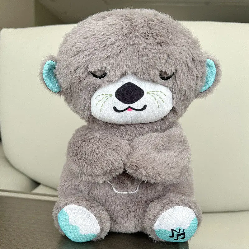 Плюшева іграшка - нічник Видрочка Soothe Snuggle Otter · Іграшка для дитини Казкові сни з музикою, підсвічуванням, диханням - фото 4