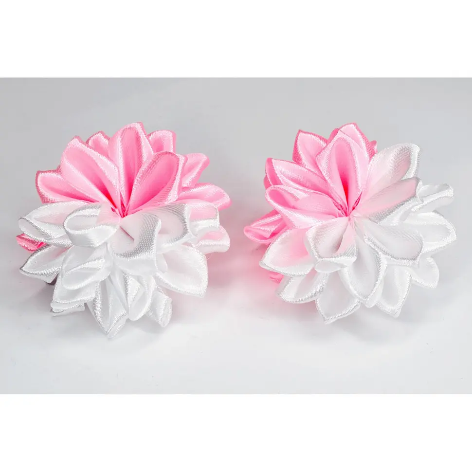 Набір резинок для волосся La-beauty 0108-345, 10 штук, з бантом-квіткою - фото 3