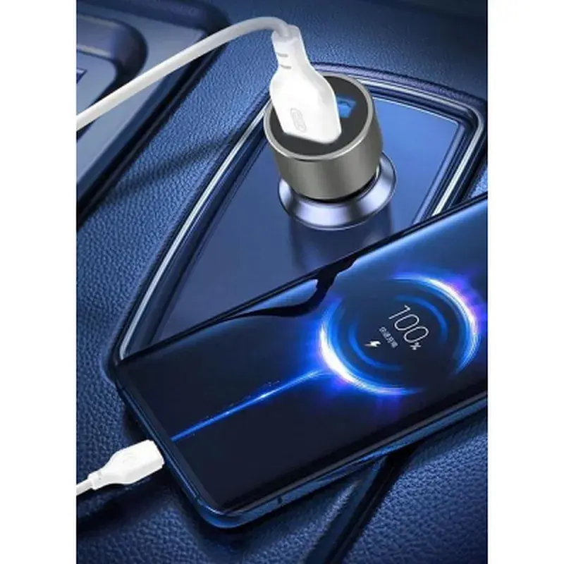 Зарядний пристрій XO TZ09 2.4A/2 USB + cable microUSB Grey (XO-TZ09M-GR) - фото 3