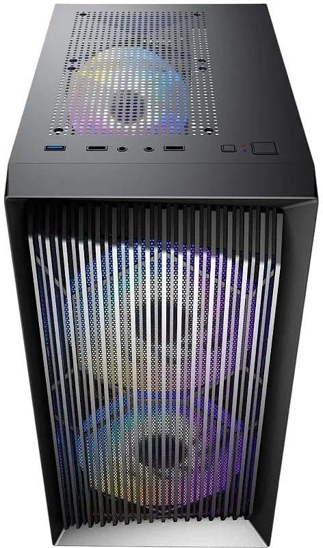 Корпус 1stPlayer BS-2-BK-3F1 RGB Black - фото 3