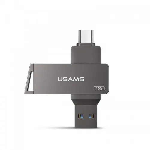 Флешка подвійна USAMS 16 GB металева Type-C OTG USB 3.0 (US-ZB198) - фото 3
