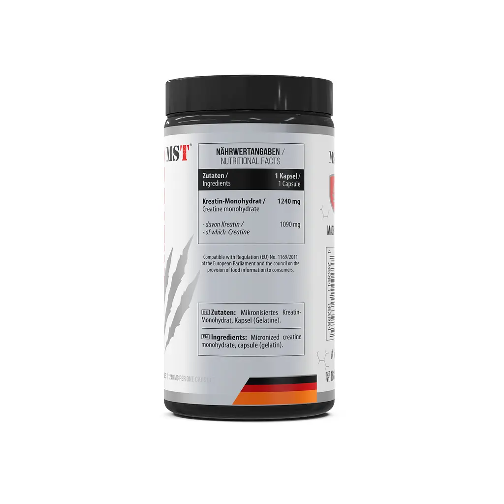 Креатин MST Nutrition Моногідрат в капсулах 1240 мг - 120 капсул - фото 2