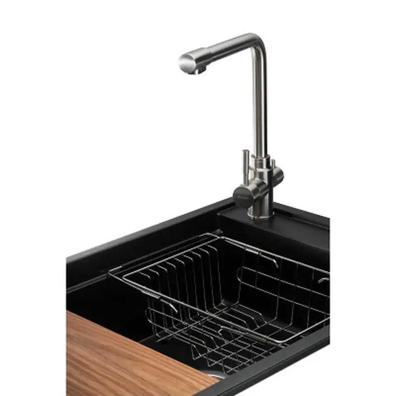 Мийка кухонна GRANADO Optimal Estella black (+ змішувач Badalona LUX inox + дозатор Redondo inox + коши (ksg0201) - фото 2