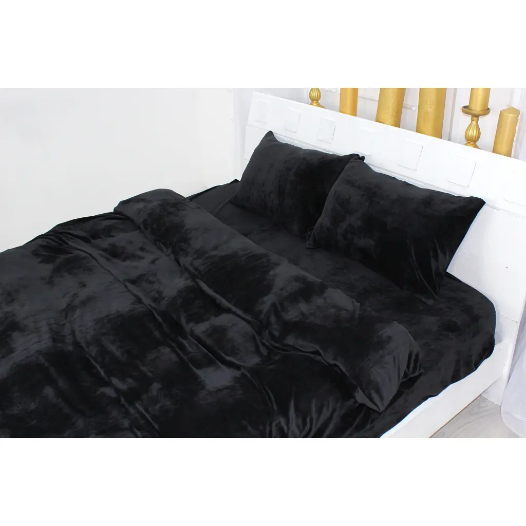 Постільна білизна MirSon Велюр Winter Frost 28-0007 Black Velvet Односпальний (2200004000305) - фото 2