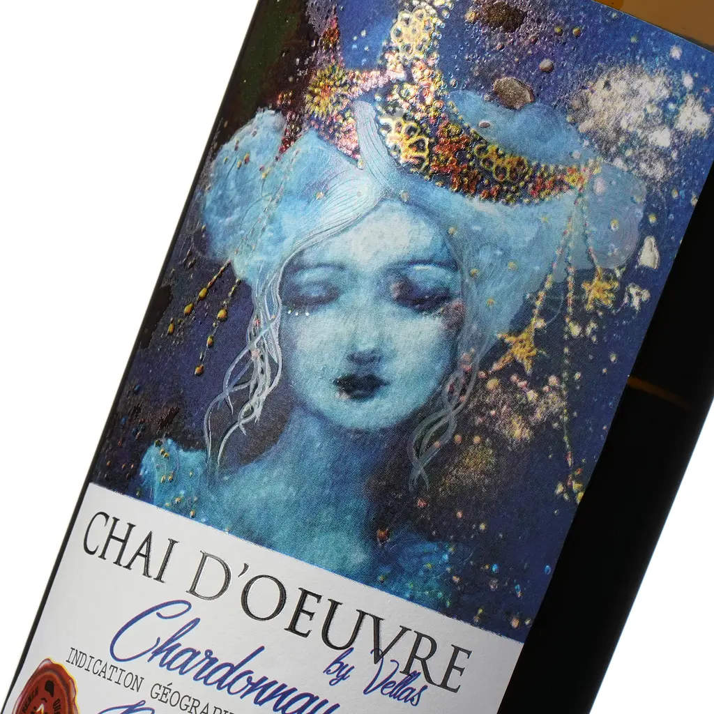 Вино Chai d'Oeuvre Chardonnay IGP Pays D'Oc, біле, сухе, 0,75 л - фото 5